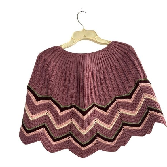 CLOTHING Co. Sweater Cape, one size,peach, pink, grn,etc, grannycore, warm, cozy - Picture 6 of 11